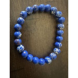 Lapis Lazuli Stretch Beaded Bracelet